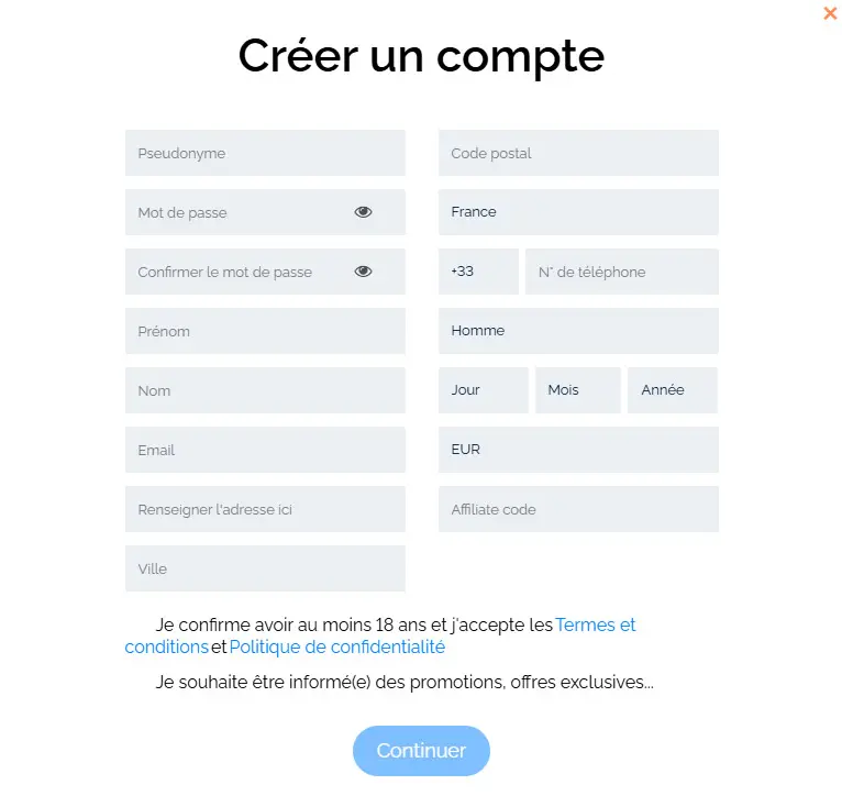 WILD TORNADO CASINO registration process